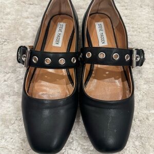 Steve Madden Black Leather Mary Janes
